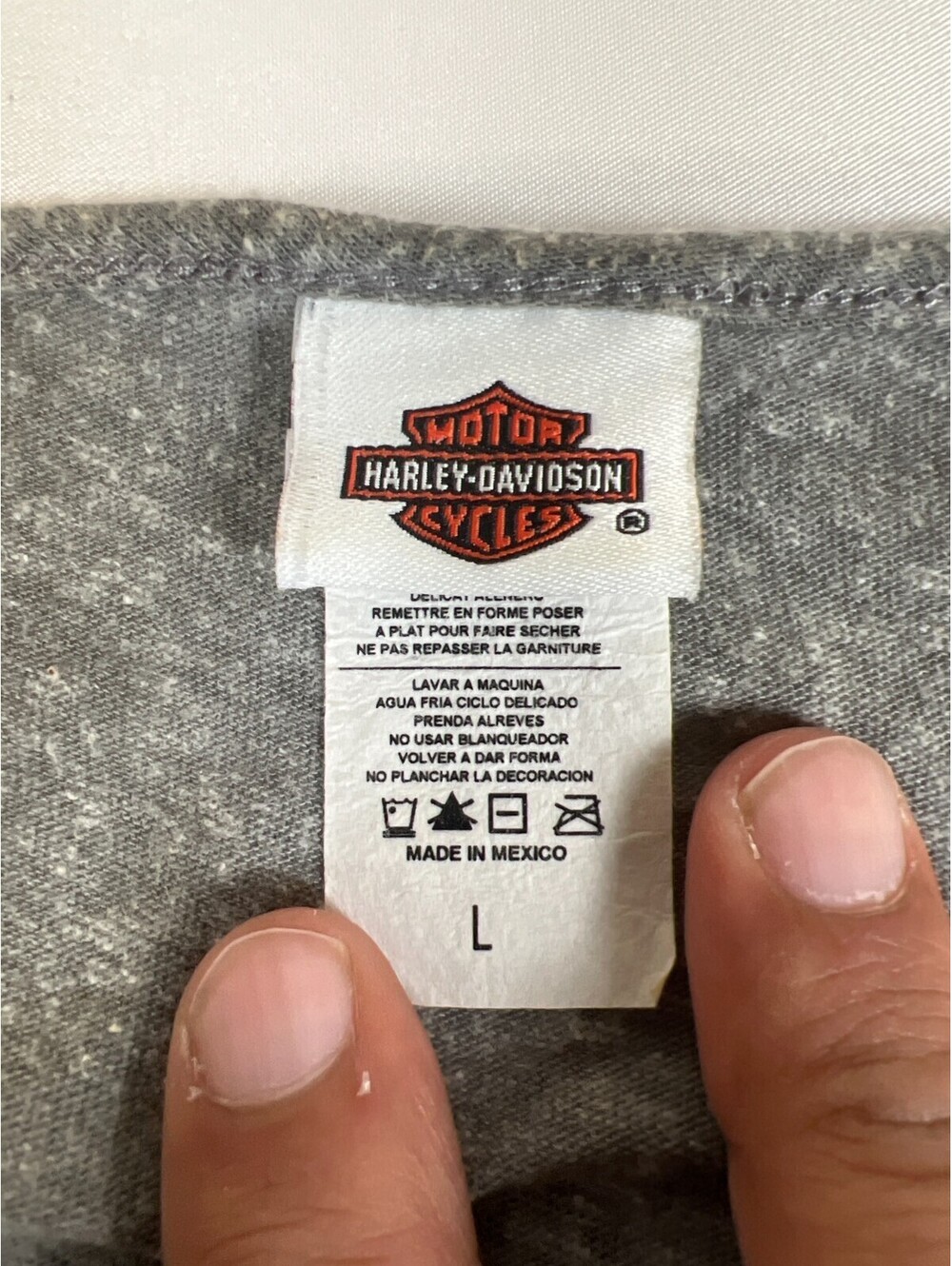 Harley-Davidson Women L Retro Apol's Alexandria Raymond Minnesota Gray T-Shirt - Picture 3 of 8